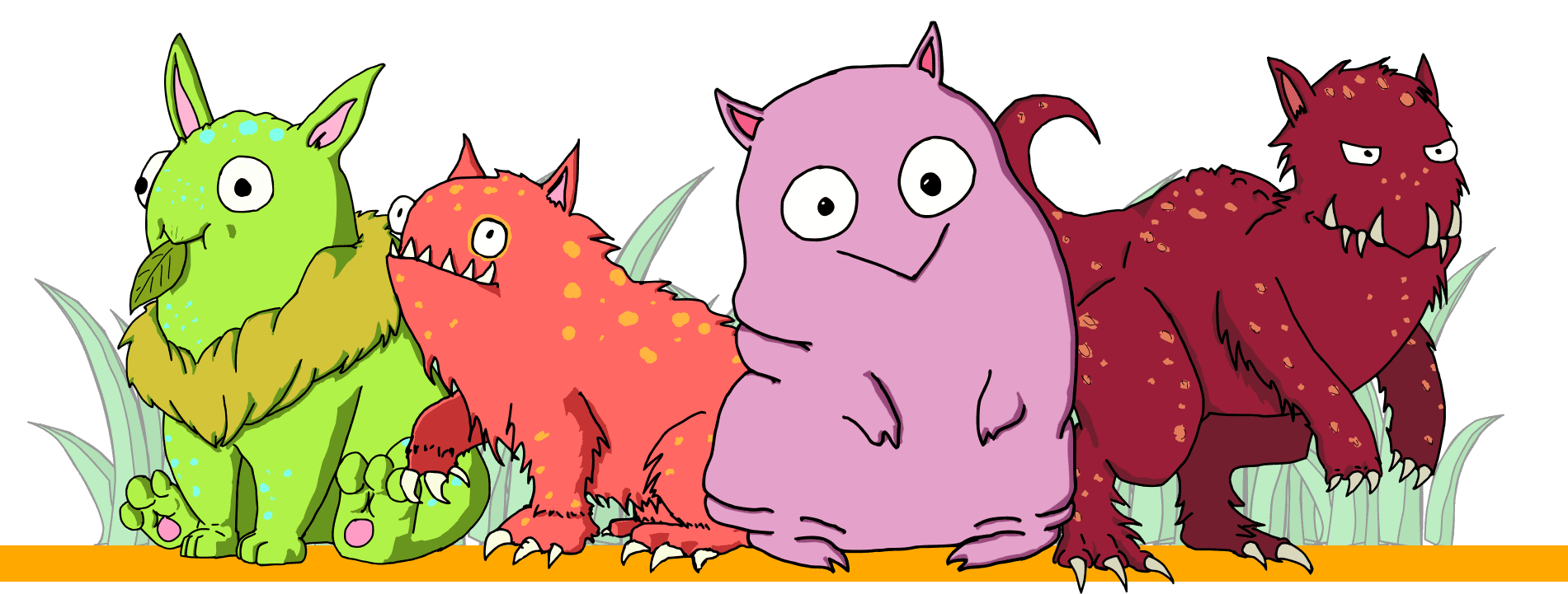 Eat Up Board Game Creature Evolution - The complete cast of evolvable creatures